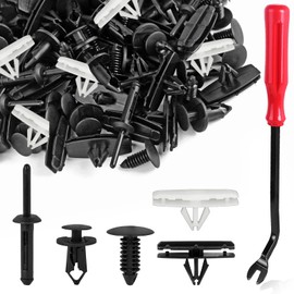 5 in 1 Wrangler Grille Fastener Retainer Clips, Xislet Push-Type Plastic Rivets Compatible with 2007-2024 Jeep Wrangler & 2005-2010 Grand Cherokee Fender Bumper Clips Replace 6503598-151PCS