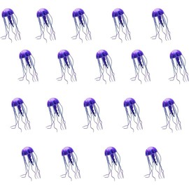 GANPUB Purple Artificial Simulation Glowing Jellyfish Suitable for Fish Tank,Aquarium Decoration Purple Popular,Aquarium Decor,Fish and Aquatic Pets