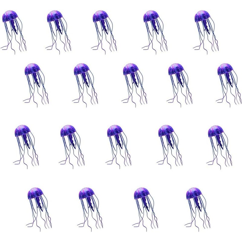 GANPUB Purple Artificial Simulation Glowing Jellyfish Suitable for Fish Tank,Aquarium