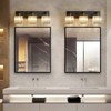 FDPBY Modern Bathroom Vanity Light 3-Lights Modern Black Crystal Wall
