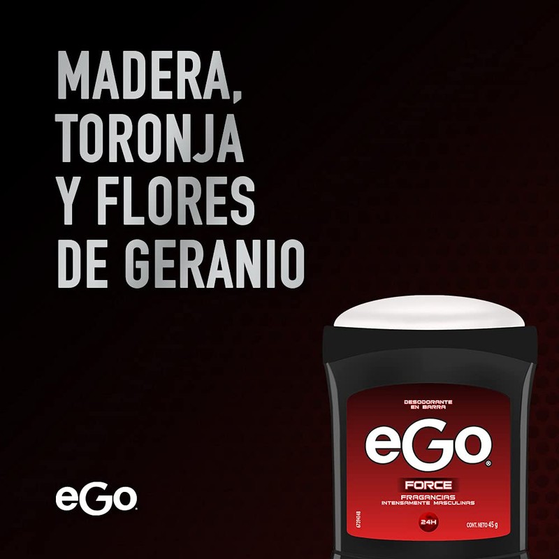 Ego Desodorante para Hombre Force en Barra 45 gr