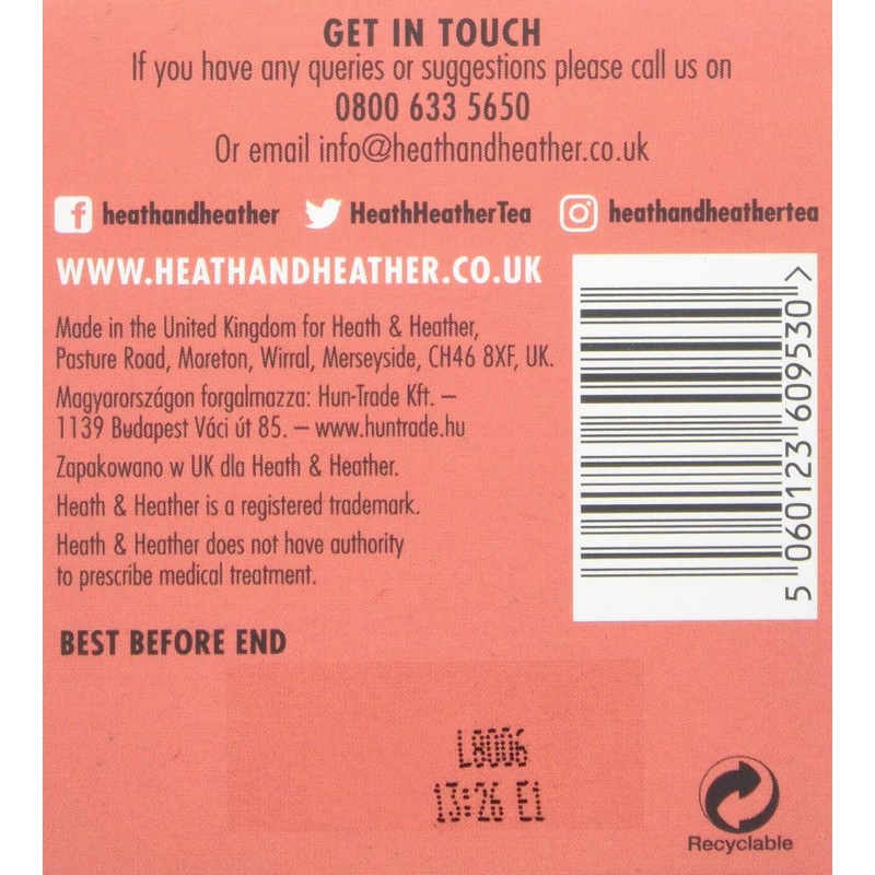 Heath And Heather Raspberry Leaf, 6 X 20 Bags