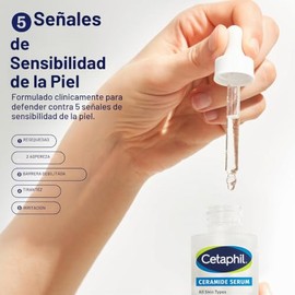 Cetaphil Suero de ceramidas, hidrata y restaura la barrera cutánea, formulado con ceramidas y centella asiática, diseñado para pieles sensibles, sin f