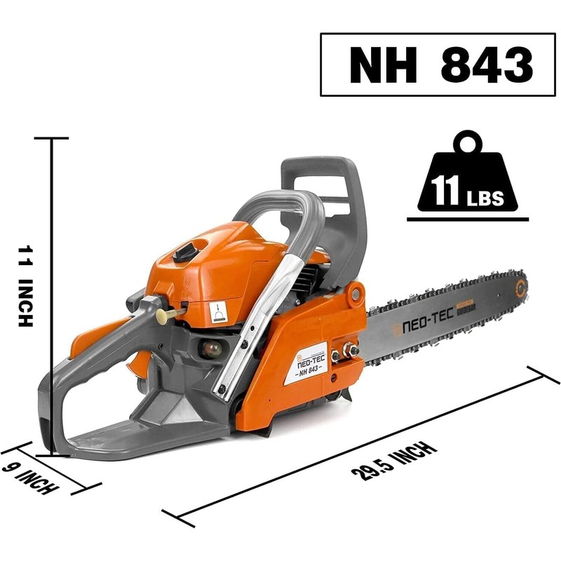 NEOTEC 43CC Gas Top Handle Chainsaw with 16'' Bar Chain