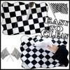 gisgfim 2Pcs Black Checkered Serving Trays with Handles 16 x