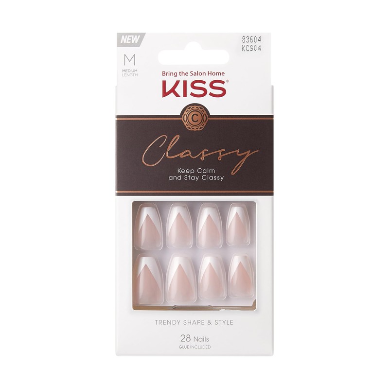 KISS Elegante kit de manicura de uñas francesas con acabado