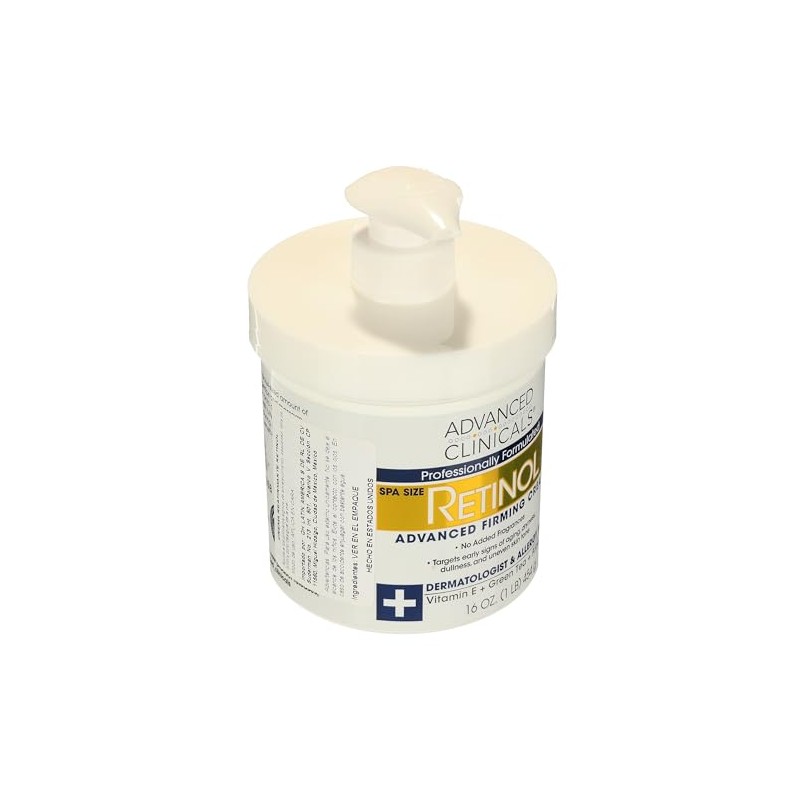 ADVANCED CLINICALS CREMA CORPORAL RETINOL REAFIRMANTE CON VITAMINA E, TE