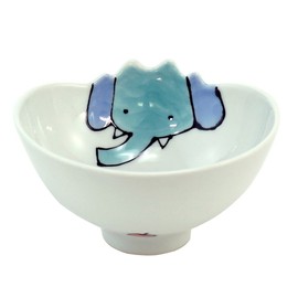 Hamatou Elephant Animal Bowl, 30-10 White