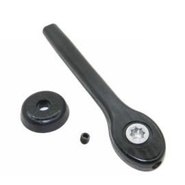 CNTASHI Lever Style Recliner Handle Star Hole Fits Lazy Boy Footrest Handle Release Right/Left Hand Side,11in Long with Set Screws and Escutcheon,Black