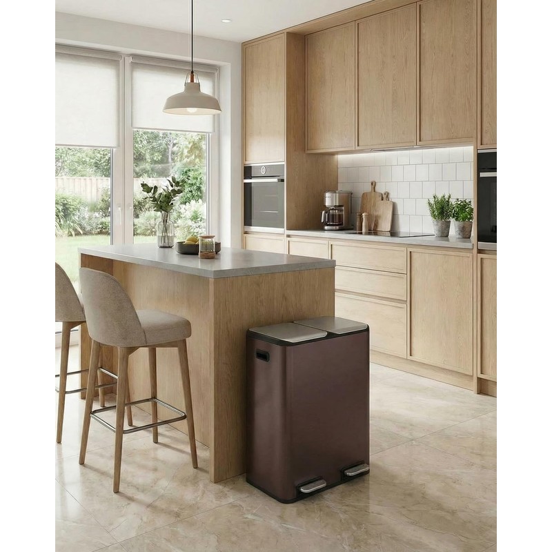 ComfyCorner 16 Gal (2 x 30 L) Dual Trash Can,
