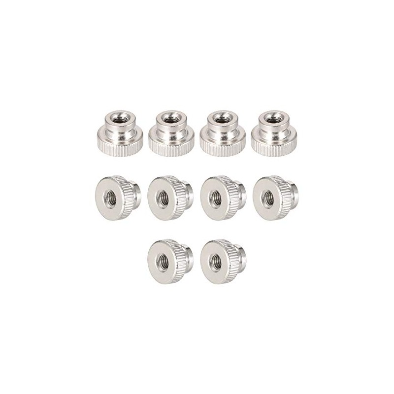 sourcing map Knurled Thumb Nut M4 Round Button with Collar