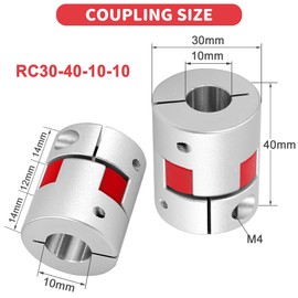 Shaft Coupling 10 mm to 10 mm Waves Flexible Coupler Plum Claw Coupling Aluminium for 3D Printer CNC Machine and Servo Step Motor (5 x 8 mm)