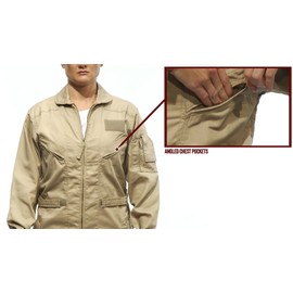 Tru-Spec 27-P Basic Flight Suit for Men - Durable Outerwear, Comfortable Design, Ideal for Aviation and Outdoor Activities, Black - X-Large Long