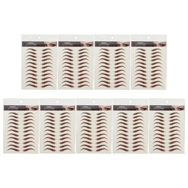 Minkissy 9 Sheets 6D Hair Eyebrow Waterproof Eyebrow Tattoo Eyebrow Sticker Eyebrow Transfers Sticker Salon Shaping Tool