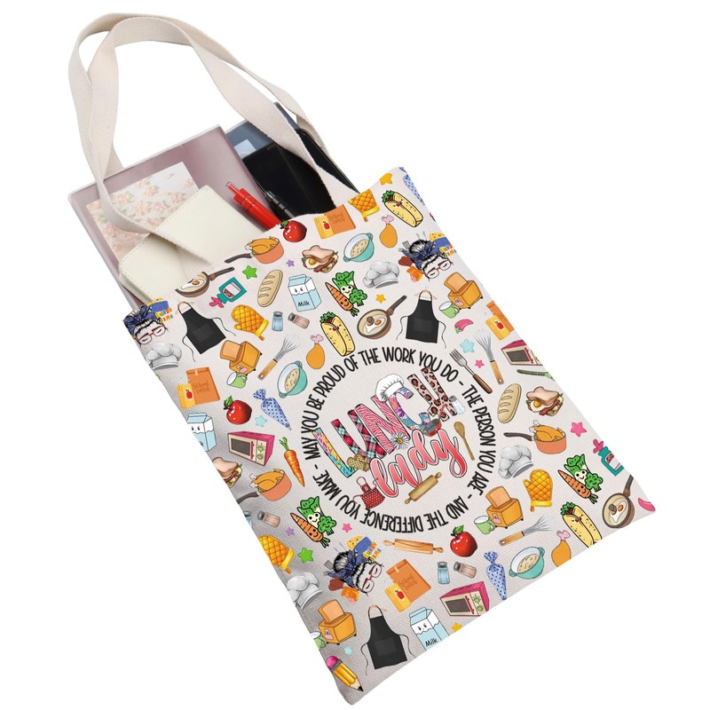 MYSOMY Lunch Bag Tote Bag Lunch Lady Squad Gift Cafeteria