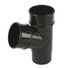 FloPlast Black Round Downpipe 68mm Branch 'Y' Junction Piece