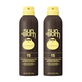 Sun Bum Original SPF 15 Sunscreen  Spray - Broad Spectrum Moisturizing Body Sunscreen with Vitamin E - Hawaii 104 Act Compliant (Made without Octinoxate & Oxybenzone) - 6 oz (Pack of 2)