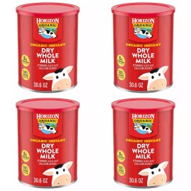 Horizon 4 PACK Organic Instant Dry Whole Milk Horizon Value Size Calcium Vitm D3 30.6 oz
