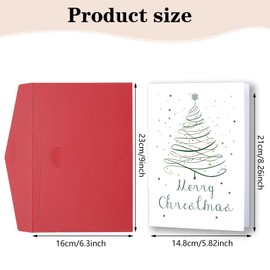 Christmas Cards with Envelopes, Secret Santa Card Gifts, Christmas Gifts Stocking Stuffers for Women Men Friends Coworkers, Xmas Cards, Merry Christmas, Religious Vintage Christmas Cards