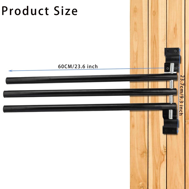 HDYEGY 2 Pack Saddle Pad Rack with 3 Bar,Wall Mounted