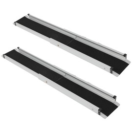 OCPTY Adjustable Wheelchair Ramp 600lbs Capacity Aluminum Portable Telescoping Ramp for Steps, Home, Stairs, Doorways 4FT Non-Skid Threshold Ramp