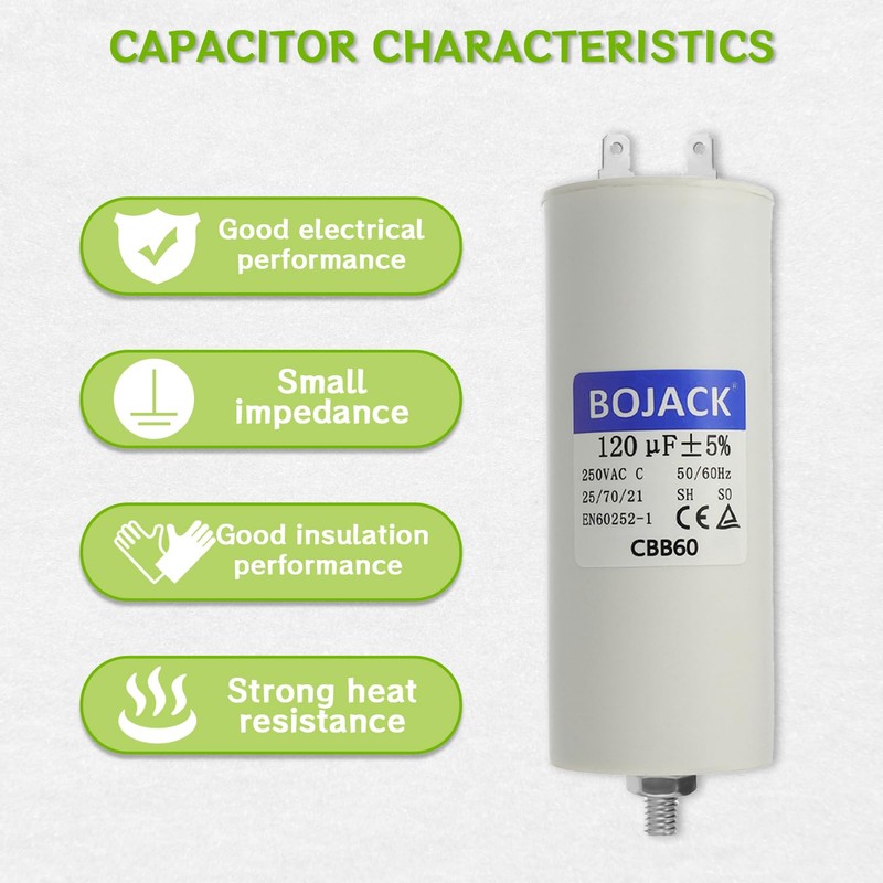 BOJACK CBB60 120 uF mfd ±5% 250v Volt 50/60Hz AC