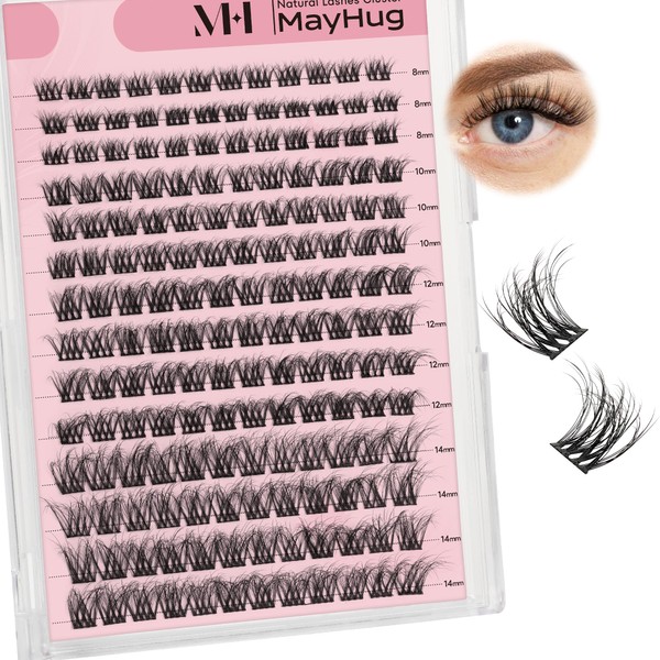Mayhug Natural Lash Clusters C Curl Individual Lashes Natural Look