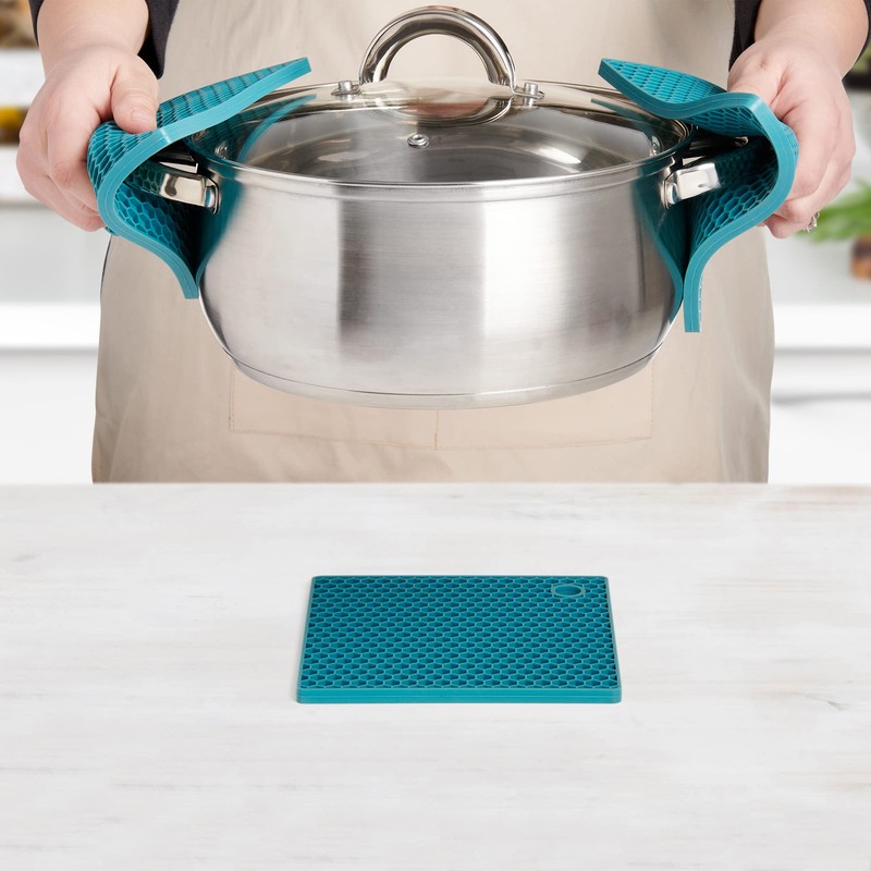 Mrs. Anderson’s Baking Silicone Honeycomb Trivet, Non-Scratch, Non-Skid, Heat Safe,