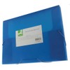 Q-Connect Elasticated Folder 25mm A4 Blue (Suitable for both A4