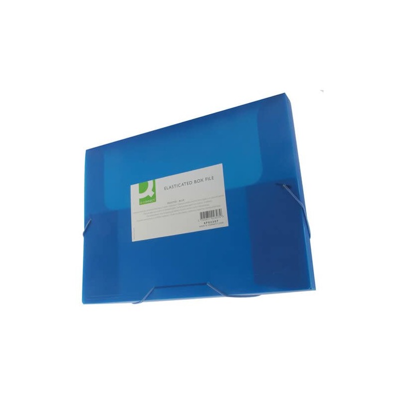 Q-Connect Elasticated Folder 25mm A4 Blue (Suitable for both A4