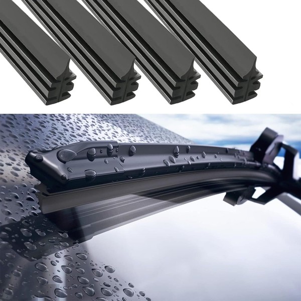 Universal Windscreen Wiper Rubber, 4 x 800 mm Wiper Rubber,