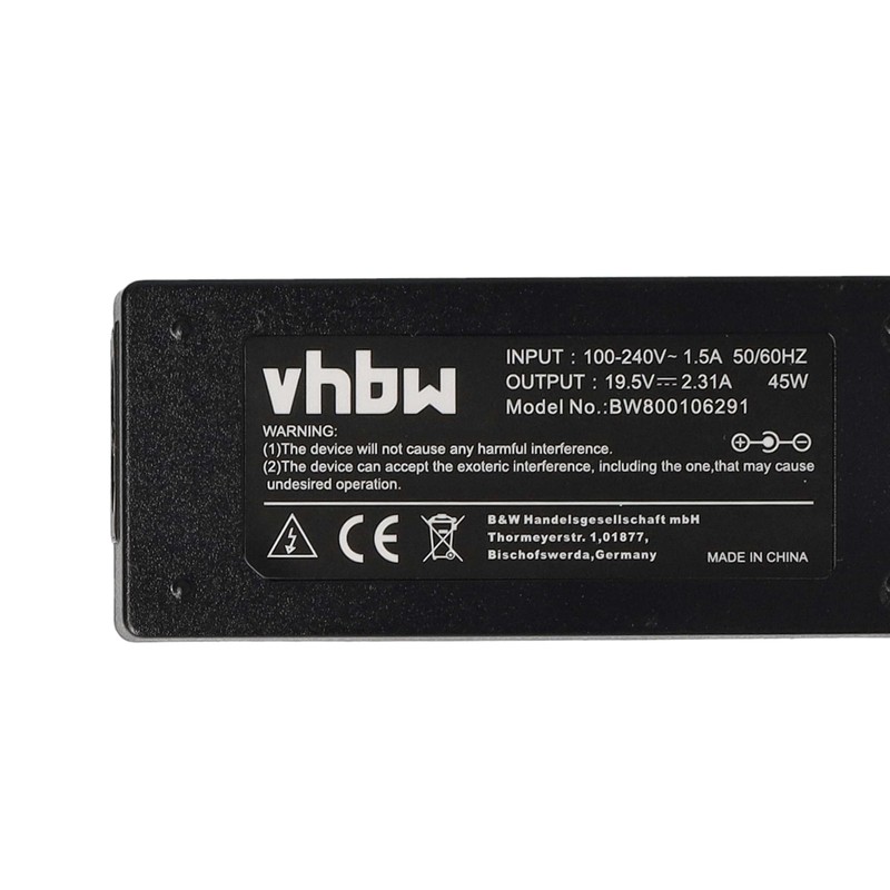 vhbw 45W Power Supply Compatible with Dell MPT52 Tablet Docking