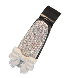 Sunglasses Clip for Car Visor, Car Sunglasses Holder Clip - Rhinestone Bowknot/Camellia Glasses Hanger Clip for Car | Visor Sunglasses Holder, Sun Visor Organizer for Sunglasses, Kar