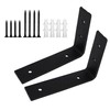4 Pcs Black 8"X4" 4mm Heavy Duty Shelf Brackets Industrial