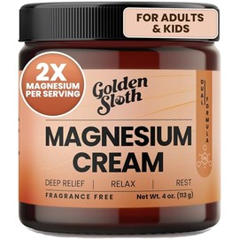 Magnesium Cream - Unscented Topical Lotion - Highly Concentrated with 2 Types of Magnesium, Made in USA, All-Natural