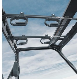 KEMIMOTO UTV Overhead Tool Holder Rack, Hunting Tool Holder Rack Roof Mounted Tool and Bow Rack for 23 in - 32 in Roll Bars Depth (Front to Back) Compatible with Polaris Ranger, Mule