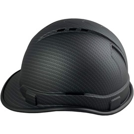 Ridgeline Cap Style Patterned Vented Hard Hat with Protective Edge with 6 Point Suspension - Black Graphite Pattern