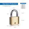 Yale Y110B/60/132/1/B Brass Padlock, 60 mm, 1 Box, 60mm