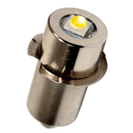 HQRP High Power Upgrade Bulb 3W LED 180LM 6-24V for Ryobi Ridgid 7811502 / Lowe Kobalt 18v Ni-Cad Flashlight Plus Coaster