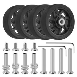Vivikivi 4 Pcs Suitcase Wheels Replacement Universal Mute Luggage Suitcase Wheels Replacement with Axle Universal luggage Wheel Replacement Kit, VK-C13 50mm