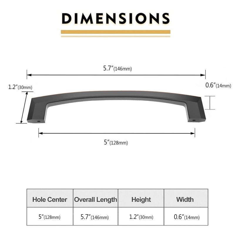 AOOTOCH 10 Pack Oil-Rubbed Bronze Cabinet Handles - 5 Inch