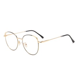 Blue Light Filter Glasses Anti Blue Light Glasses Computer Glasses Cat's Eye Without Prescription Metal Frame Glasses PC Gaming Bluelight Filter UV Block Blue Light Glasses Women -