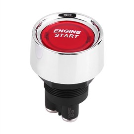 12V 24V 50A Car Engine Start Button Waterproof Vehicle Start Push Button Switch Z¨¹ndstarter (Red)
