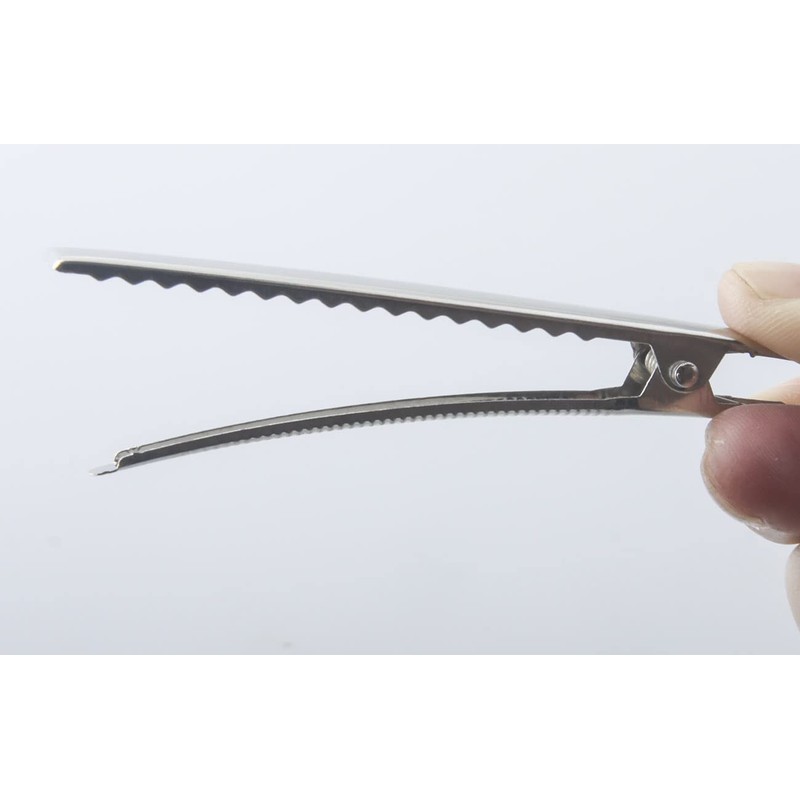 MAHAVIMOKSA 150pcs Mixed 3 Sizes Flat Single Prong Alligator Hair