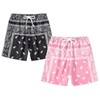 Eymitory Boy's 2 Pack Summer Boho Paisley Print Shorts Kids