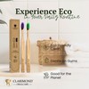 Clarimond Bamboo Toothbrush Set - Eco-Friendly, Biodegradable, 2 Types BPA-Free
