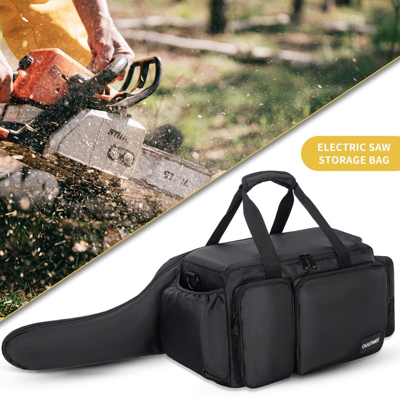 OUUTMEE Chainsaw Carrying Case, Waterproof Foldable Chainsaw Storage Bag Compatible
