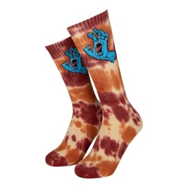 Santa Cruz Screaming Hand Tie Dye Socks 8-11, wood, 42 - 45