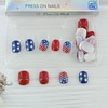 4th of July Press on Nails Short Square Fake Nails