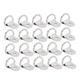 MACHSWON 20pcs D Shape Tie Down Rings Tow Hook for Car Truck Trailer Cargo RV Boats Anchors Lashing Rings Silver Tone
